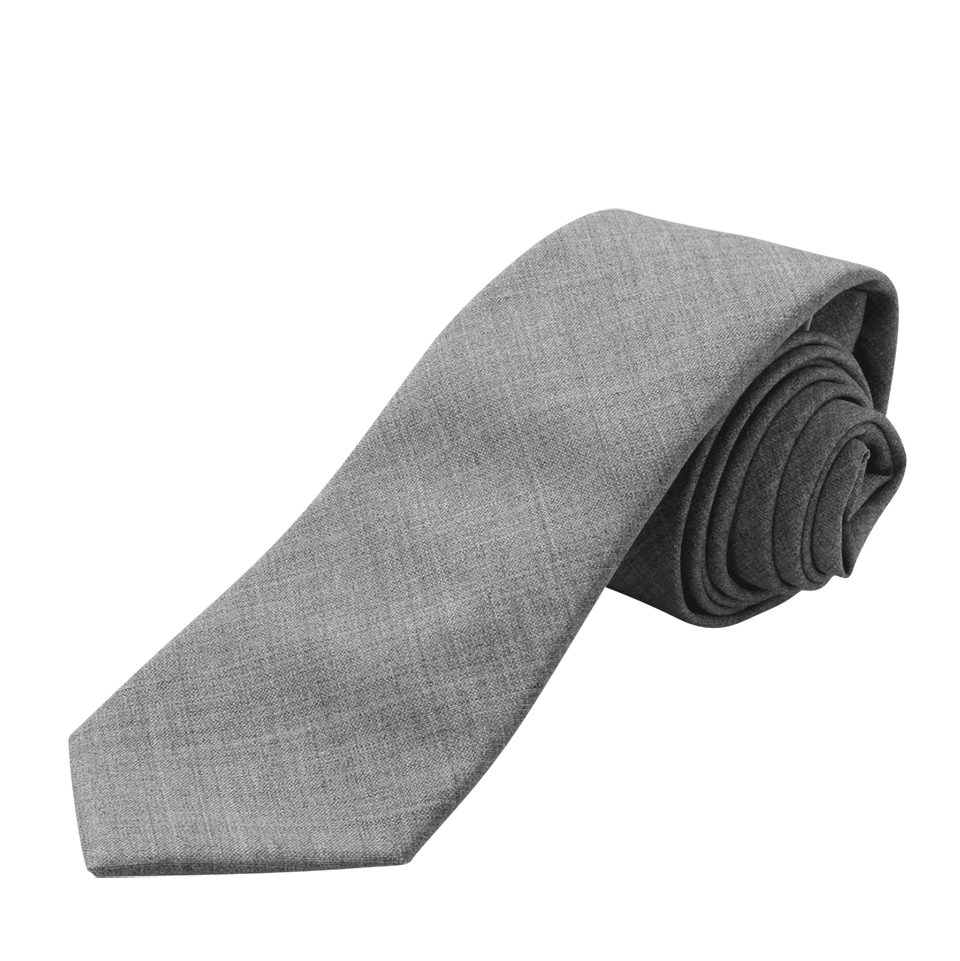 BRUNELLO CUCINELLI-Solid Wool Tie-GREY