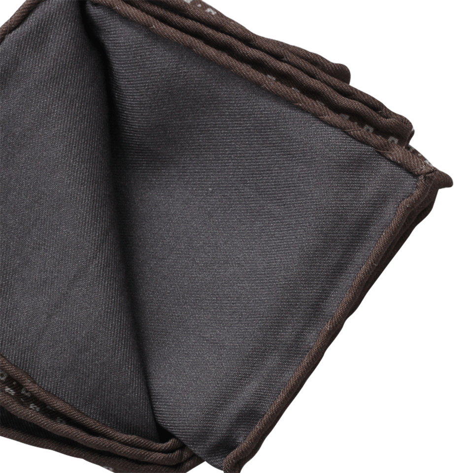 BRUNELLO CUCINELLI-Tiny Diamond Pocket Square-GREY