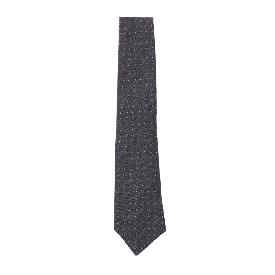 BRUNELLO CUCINELLI-Wool Silk Dot Tie-GRYCW344
