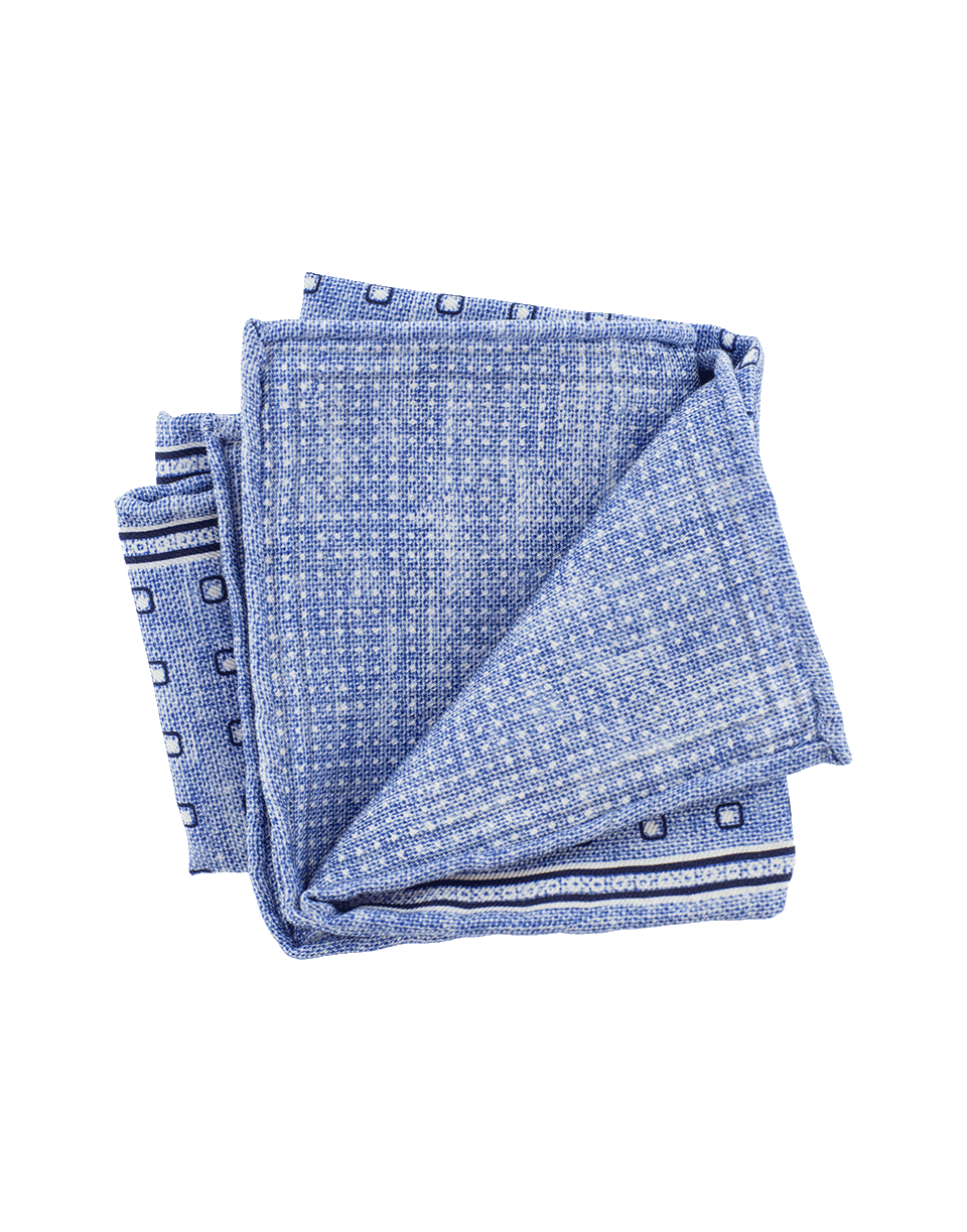 BRUNELLO CUCINELLI-Pocket Square-LBLU/WHT