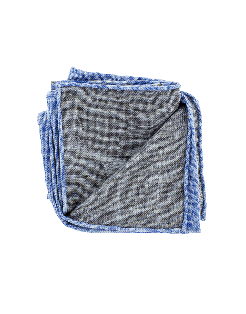 BRUNELLO CUCINELLI-Pocket Square-LT BLUE