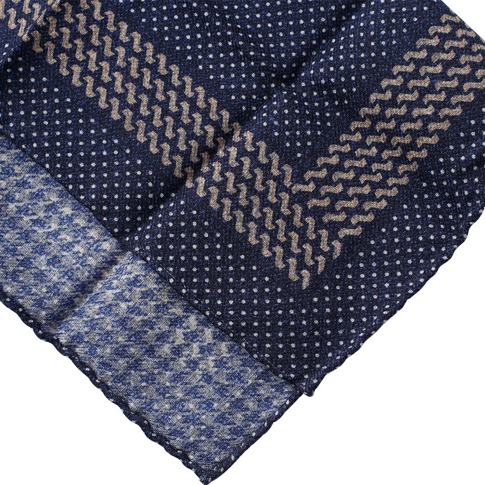 BRUNELLO CUCINELLI-Pocket Square-NVY/BRN