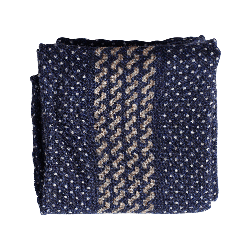 BRUNELLO CUCINELLI-Pocket Square-NVY/BRN