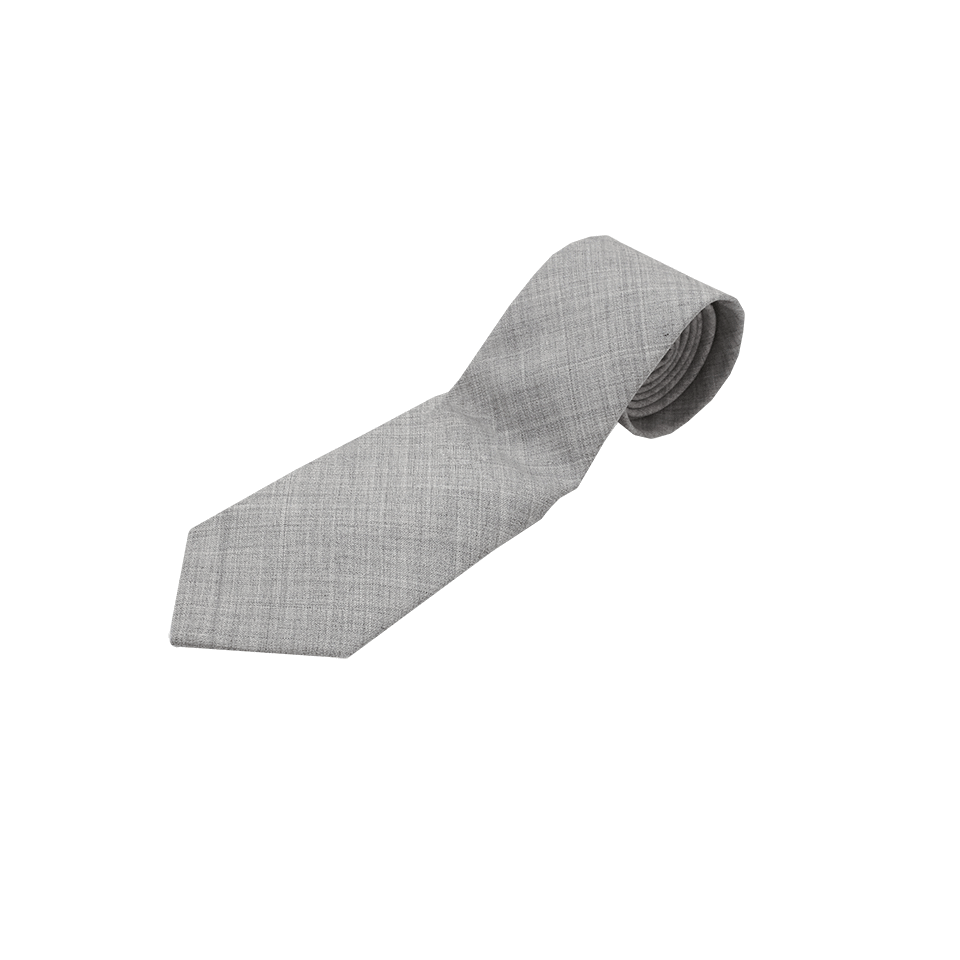 BRUNELLO CUCINELLI-Solid Wool Tie-PEARLGRY
