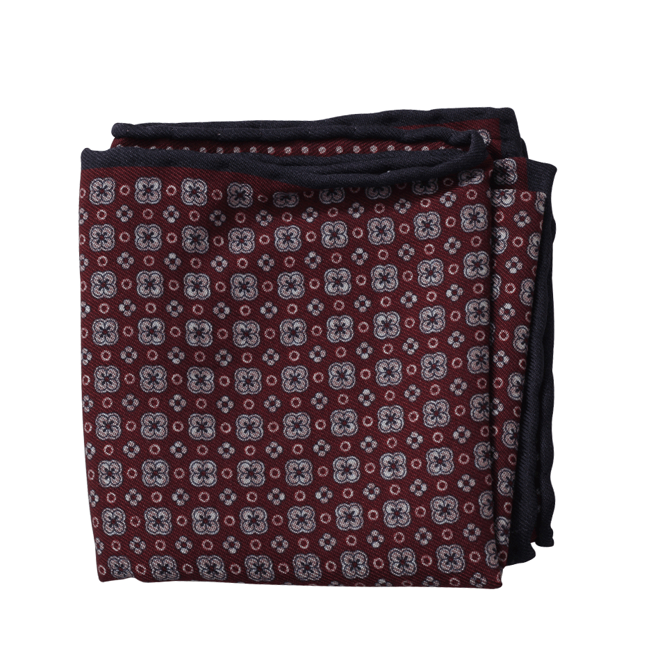 BRUNELLO CUCINELLI-Floral Dot Pouchette-RED