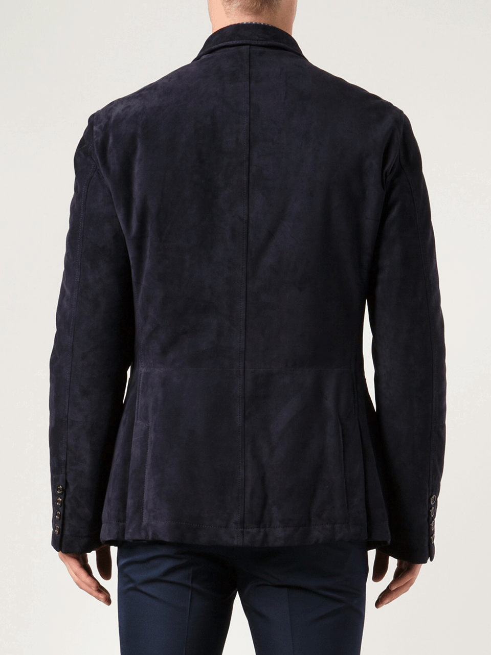 BRUNELLO CUCINELLI-Suede Double-Breasted Jacket-