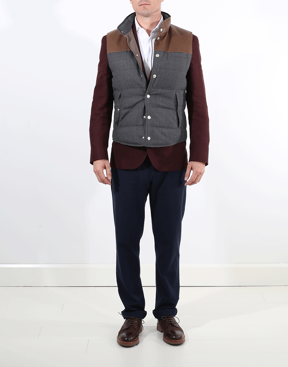 BRUNELLO CUCINELLI-Linen Constructed Jacket-
