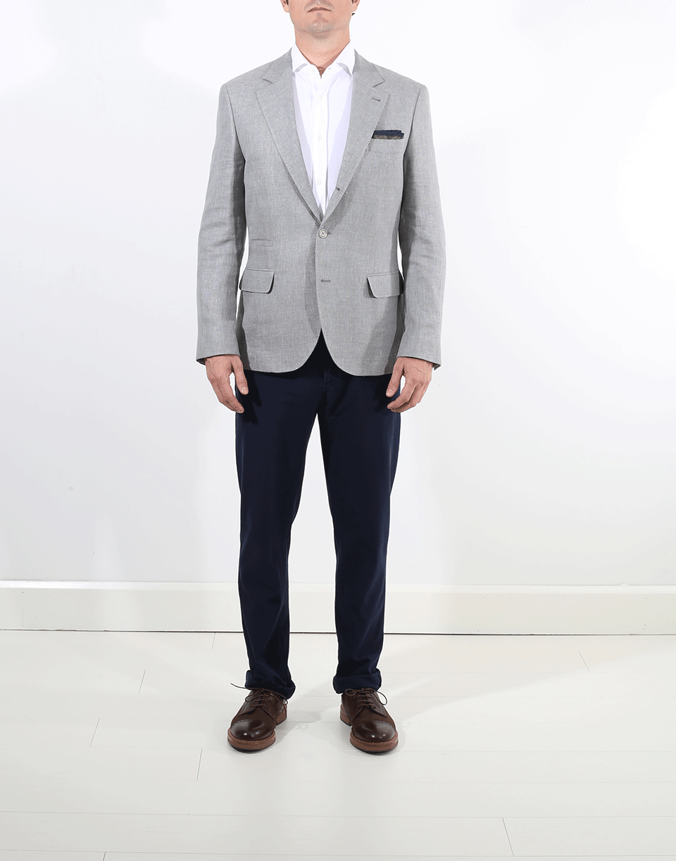 BRUNELLO CUCINELLI-Linen Metal Button Jacket-