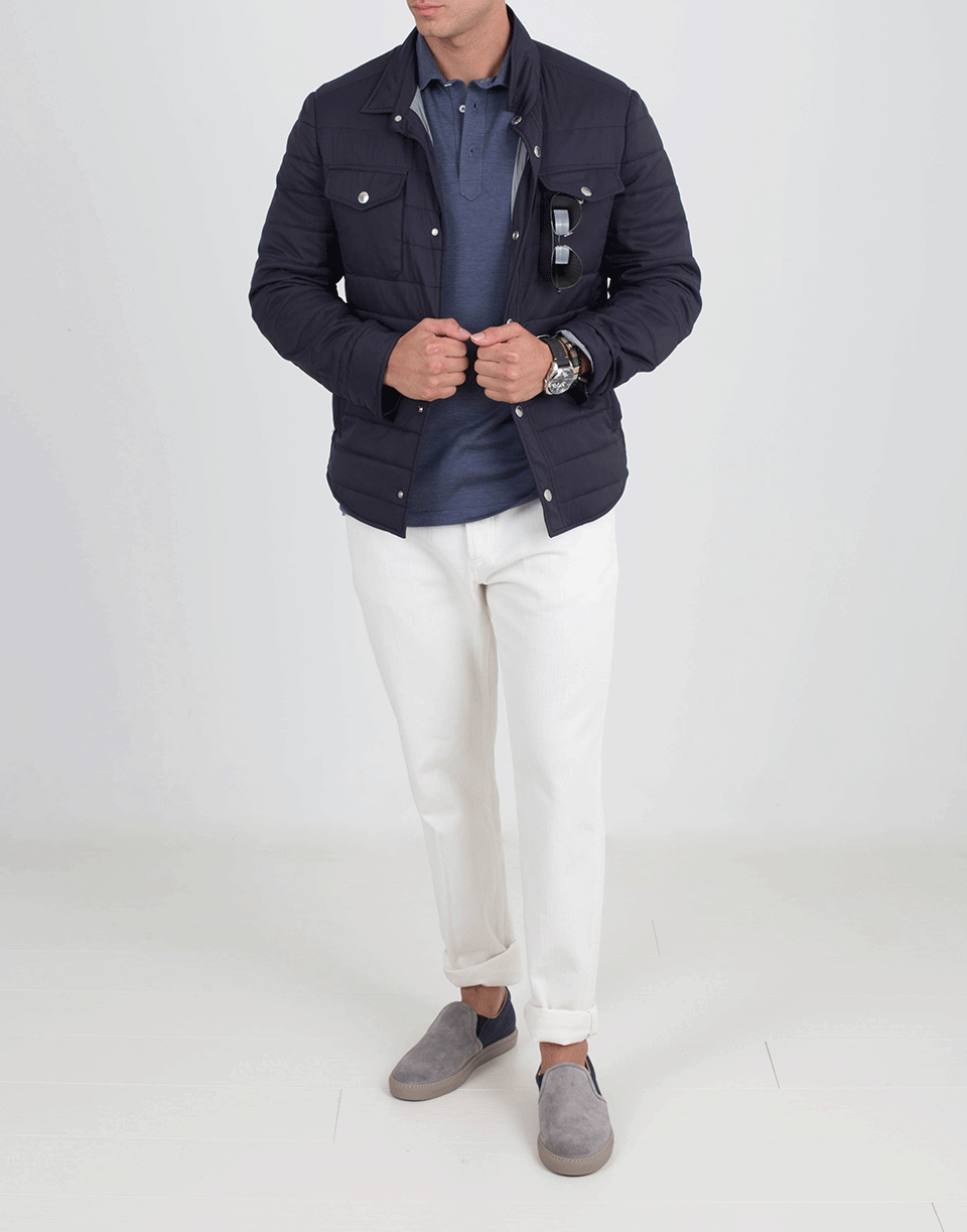 BRUNELLO CUCINELLI-Nylon Snap Shirt Jacket-