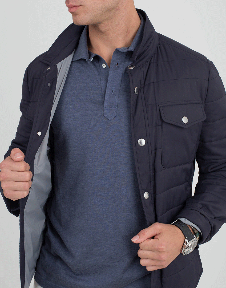 BRUNELLO CUCINELLI-Nylon Snap Shirt Jacket-