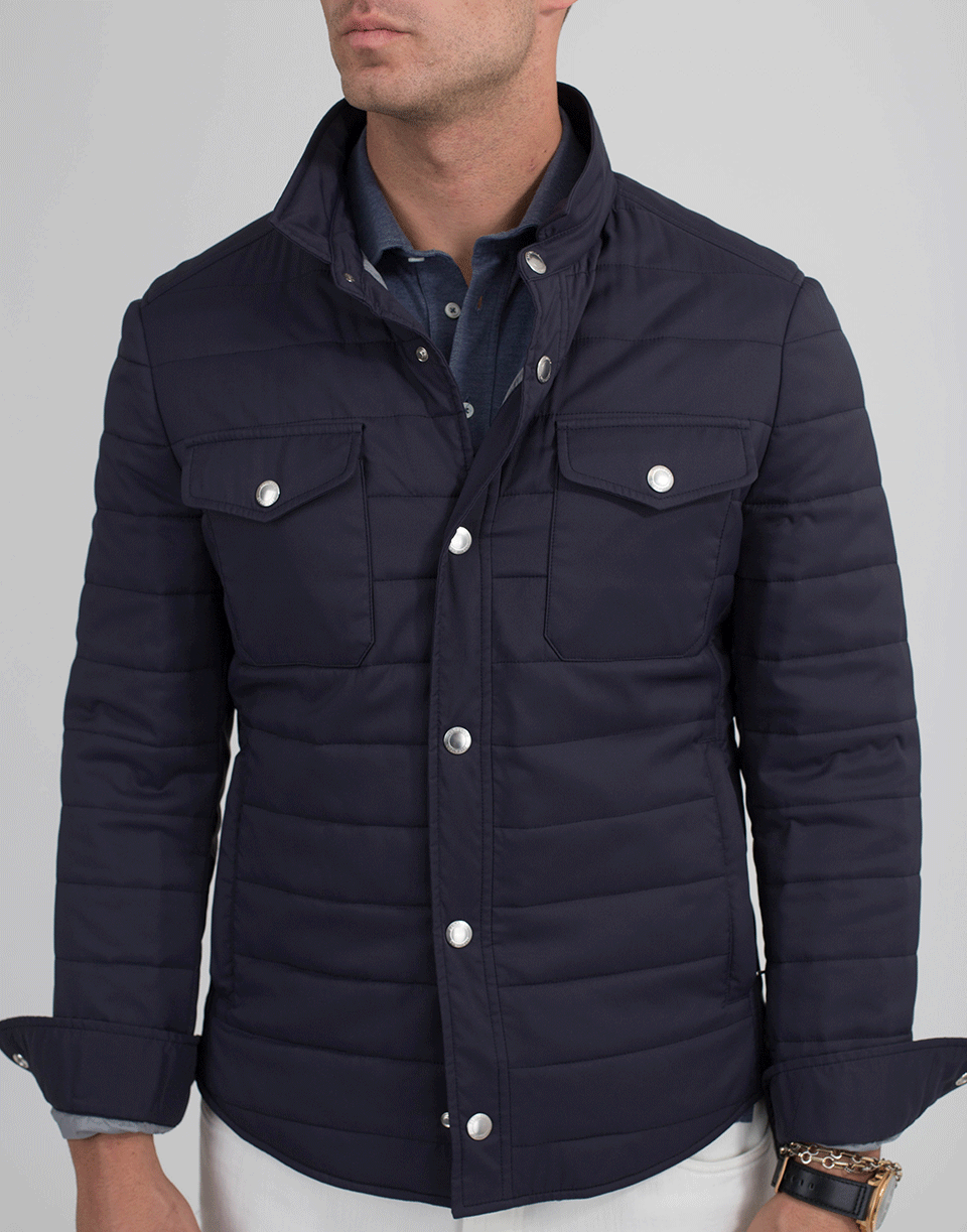 BRUNELLO CUCINELLI-Nylon Snap Shirt Jacket-