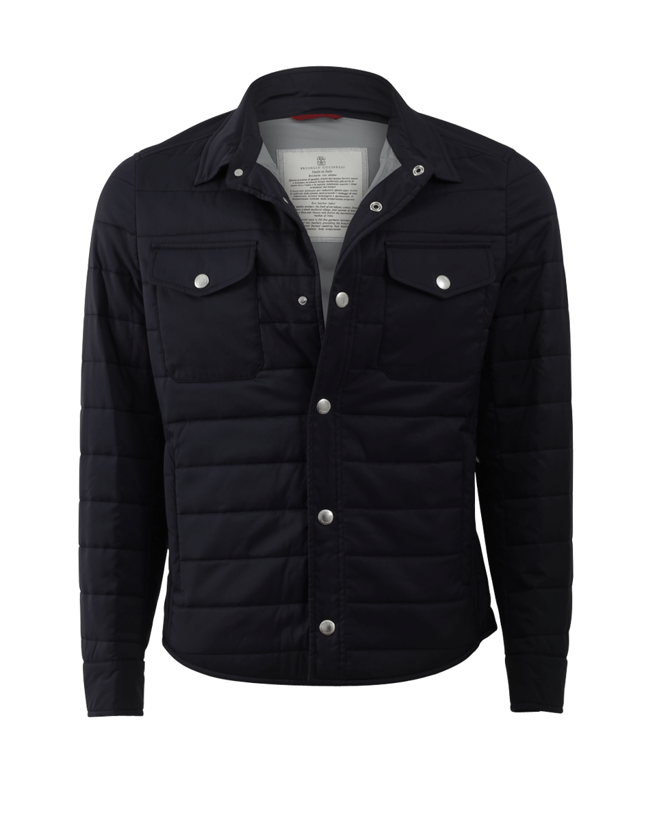 BRUNELLO CUCINELLI-Nylon Snap Shirt Jacket-