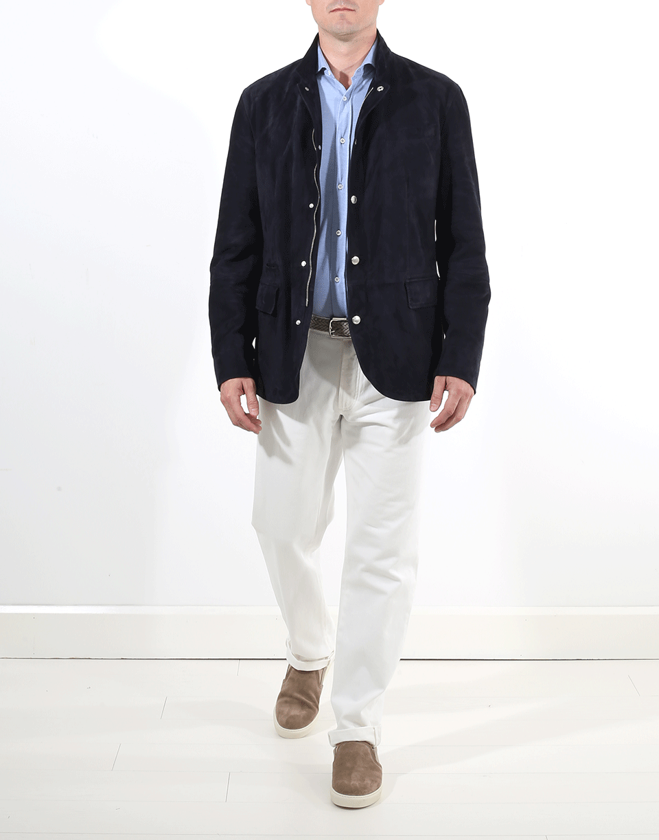 BRUNELLO CUCINELLI-Suede Sport Jacket-