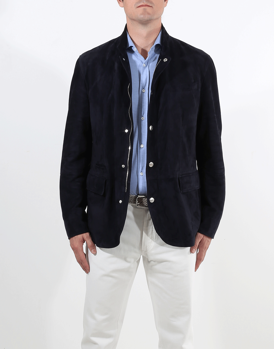 BRUNELLO CUCINELLI-Suede Sport Jacket-