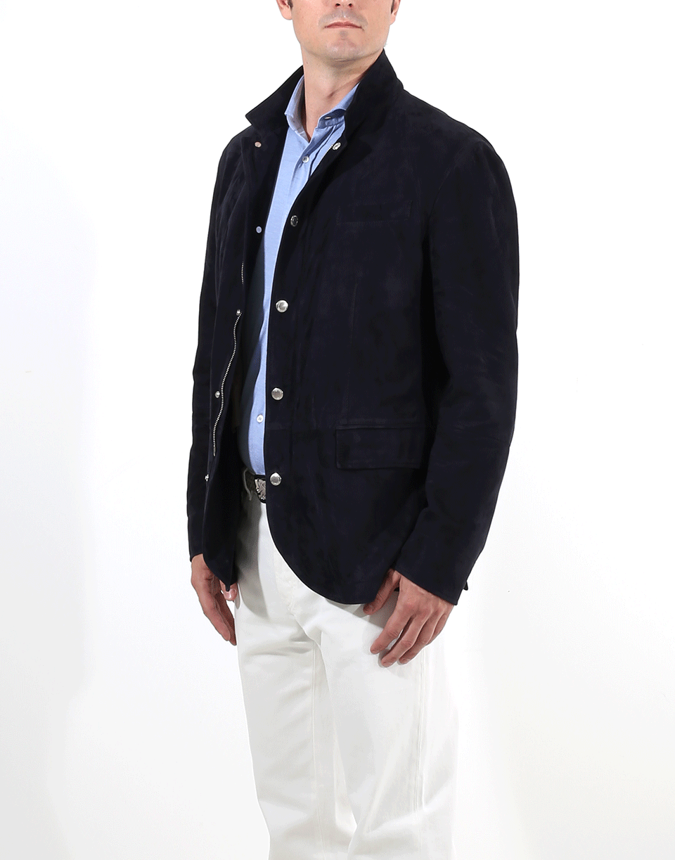BRUNELLO CUCINELLI-Suede Sport Jacket-