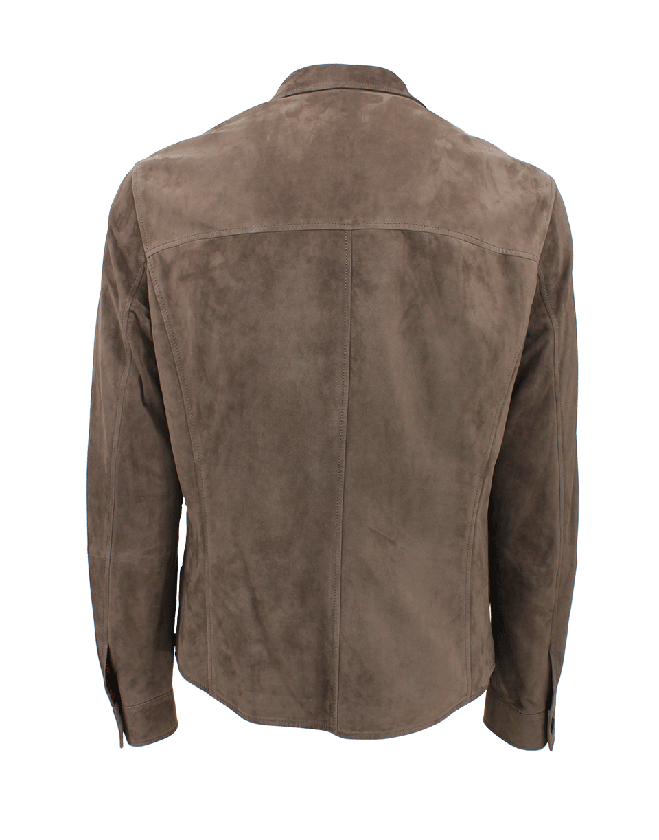 BRUNELLO CUCINELLI-Men's Suede Shirt Jacket-