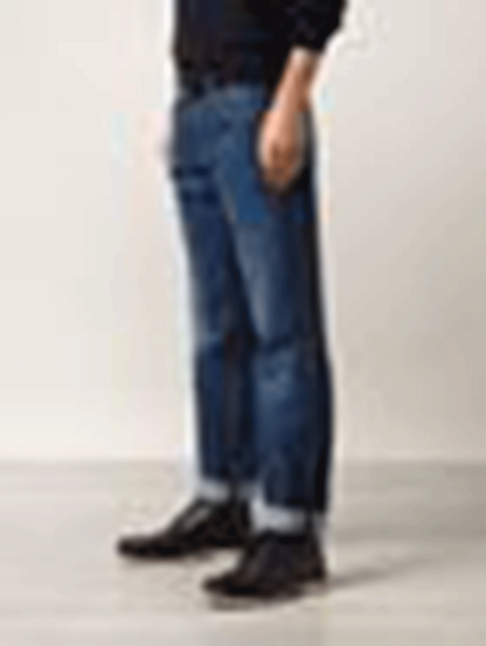 BRUNELLO CUCINELLI-Medium Wash Denim Pant-