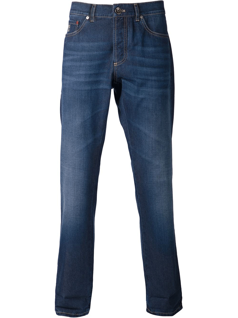 BRUNELLO CUCINELLI-Medium Wash Denim Pant-