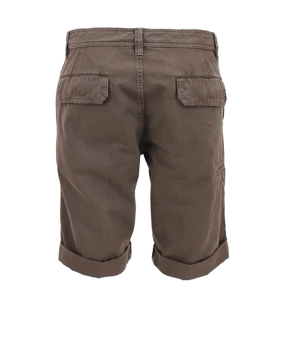 BRUNELLO CUCINELLI-Men's Chevron Cuffed Bermuda Short-