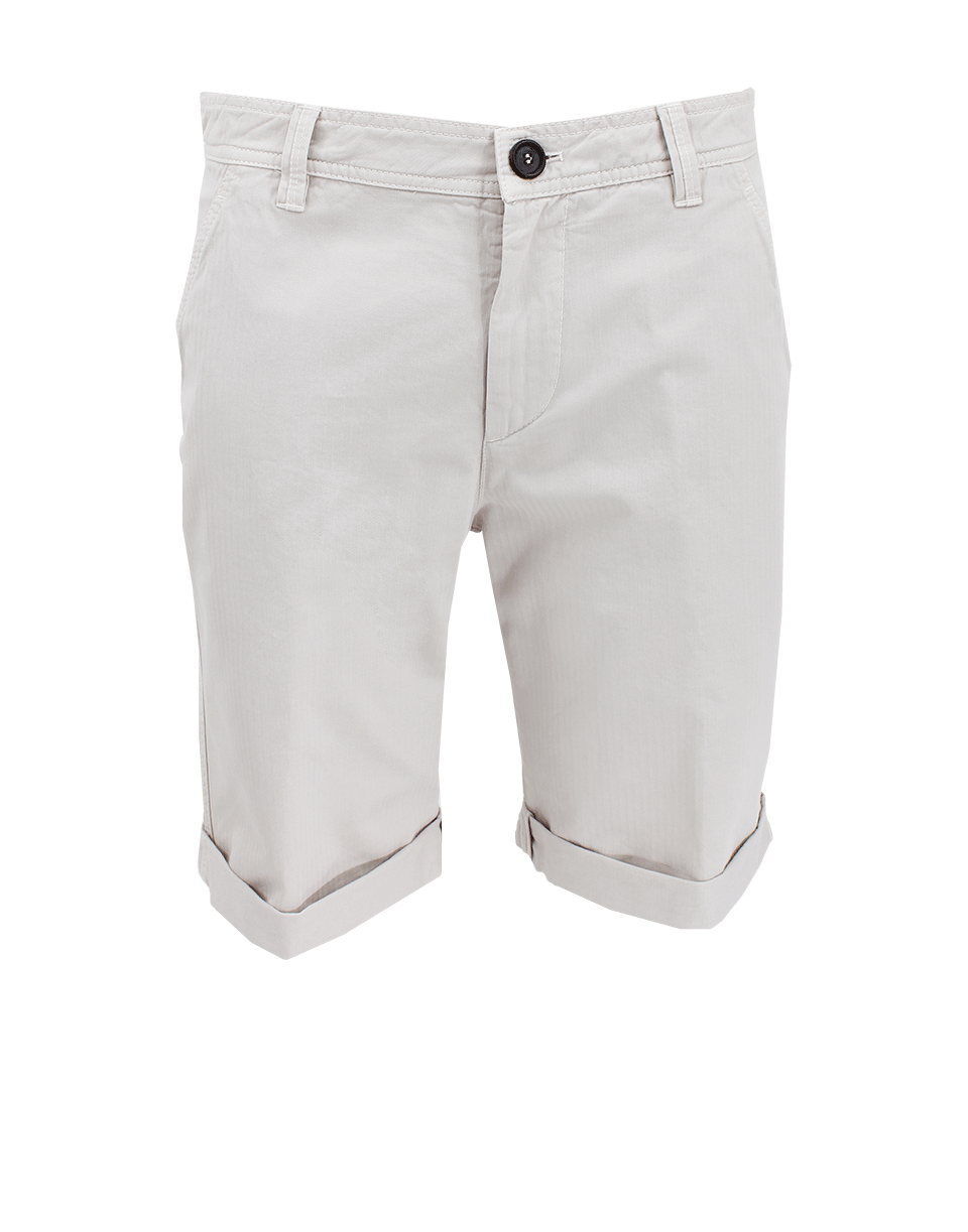 BRUNELLO CUCINELLI-Men's Chevron Cuffed Bermuda Short-