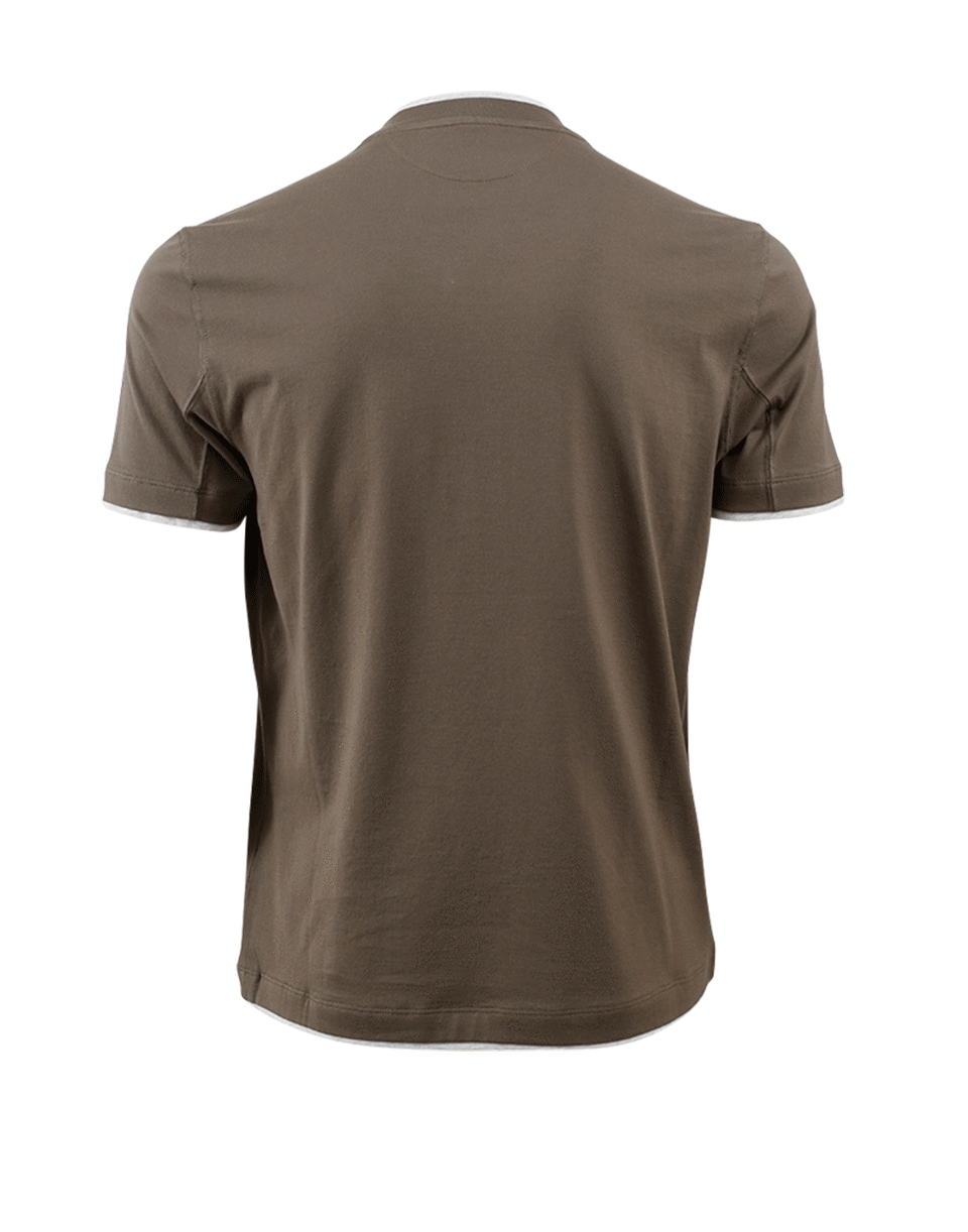 BRUNELLO CUCINELLI-Double Layered Look T-Shirt-
