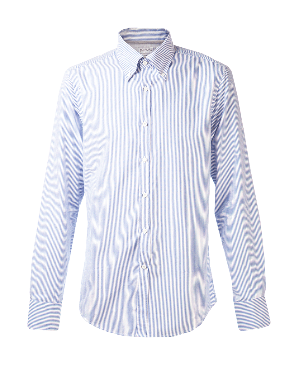 BRUNELLO CUCINELLI-Striped Button Down Shirt-