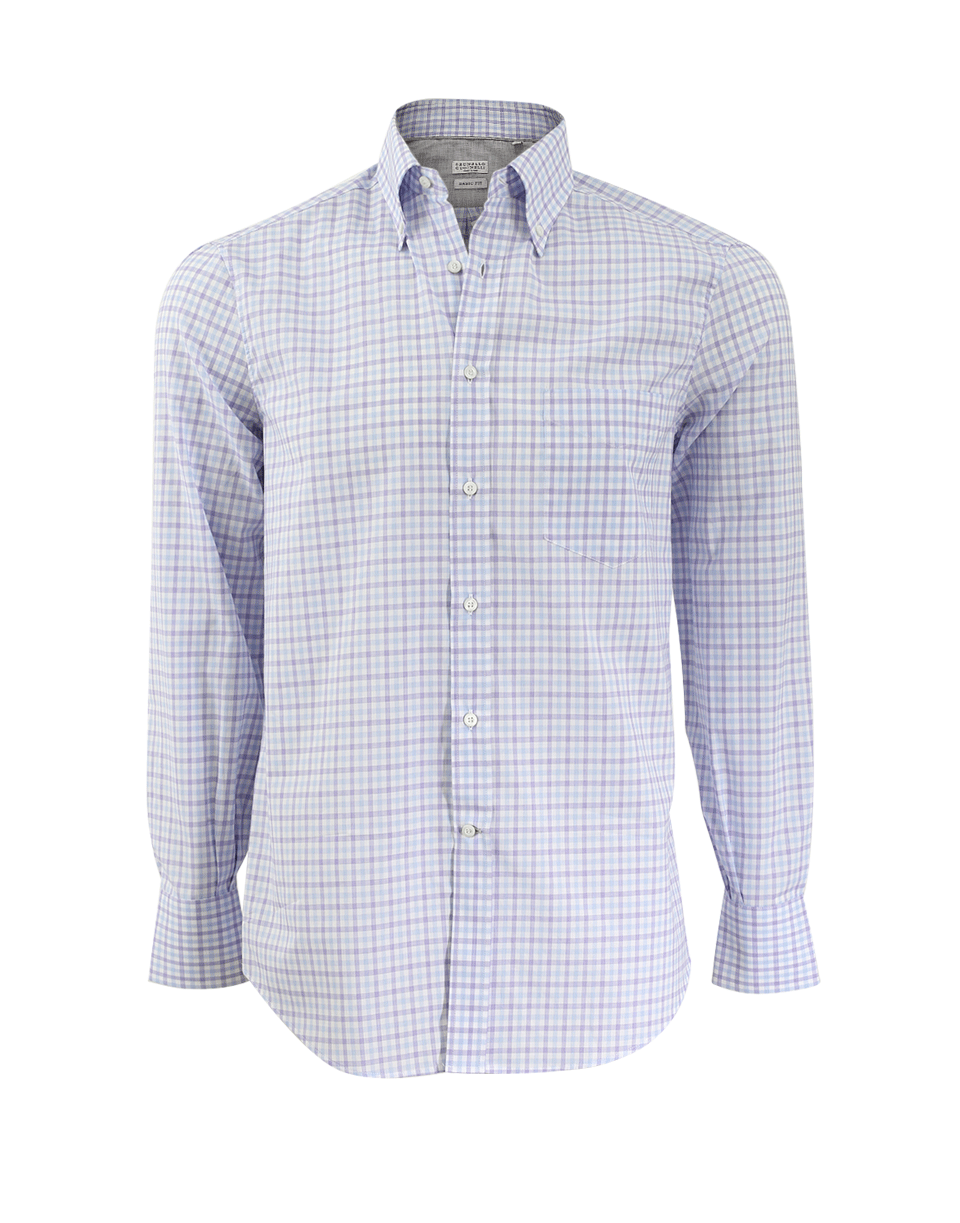 BRUNELLO CUCINELLI-Checkered Shirt-
