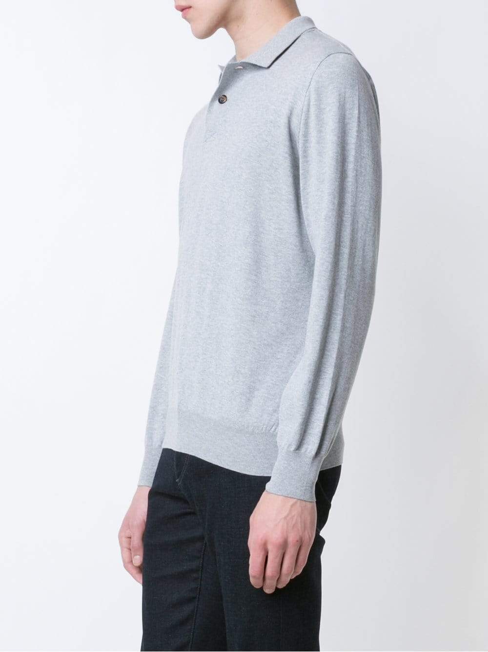 BRUNELLO CUCINELLI-Cotton Knit Polo Shirt-