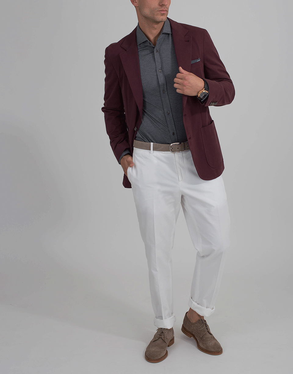 BRUNELLO CUCINELLI-Basic Fitted Shirt-