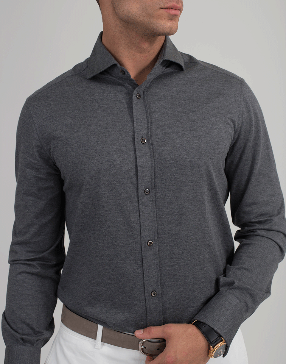 BRUNELLO CUCINELLI-Basic Fitted Shirt-