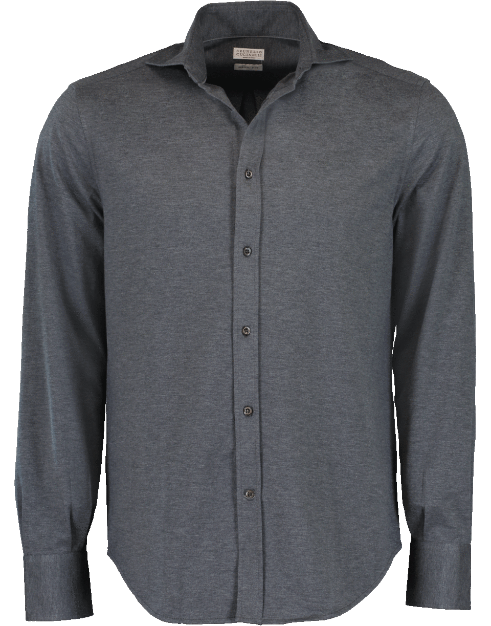 BRUNELLO CUCINELLI-Basic Fitted Shirt-