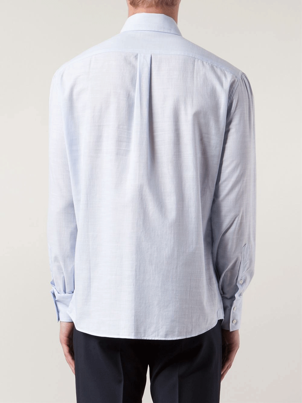 BRUNELLO CUCINELLI-Spread Collar Cotton Shirt-