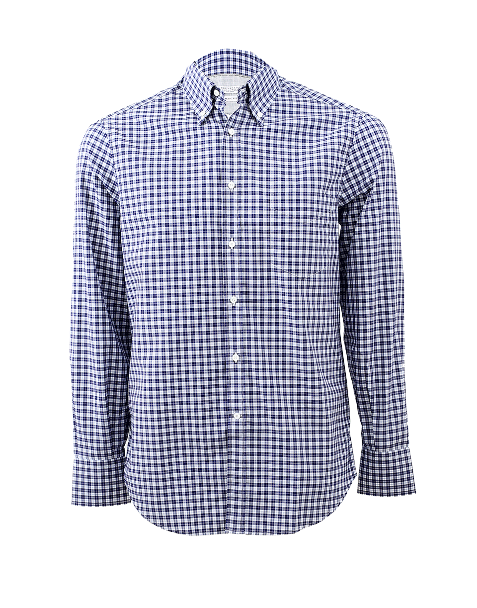 BRUNELLO CUCINELLI-Plaid Shirt-