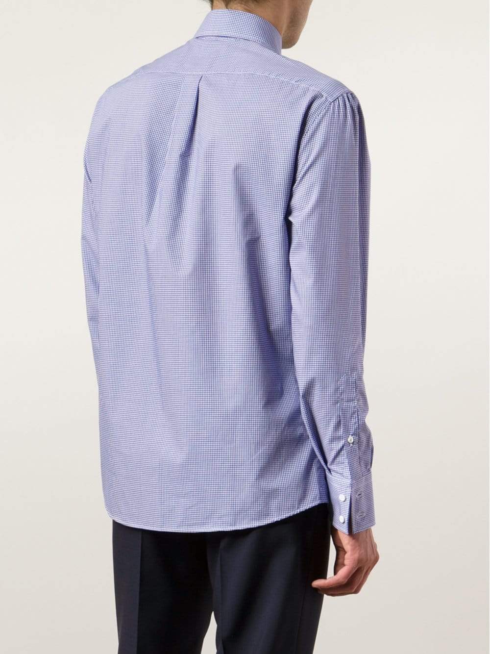 BRUNELLO CUCINELLI-Checked Button Down Shirt-