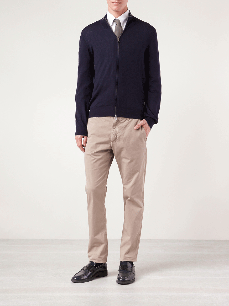 BRUNELLO CUCINELLI-Full Zip Sweater-