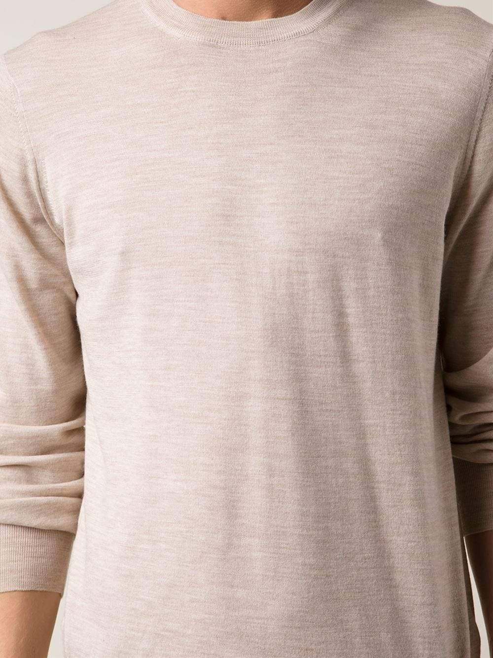 BRUNELLO CUCINELLI-Elbow Patch Crewneck Sweater-