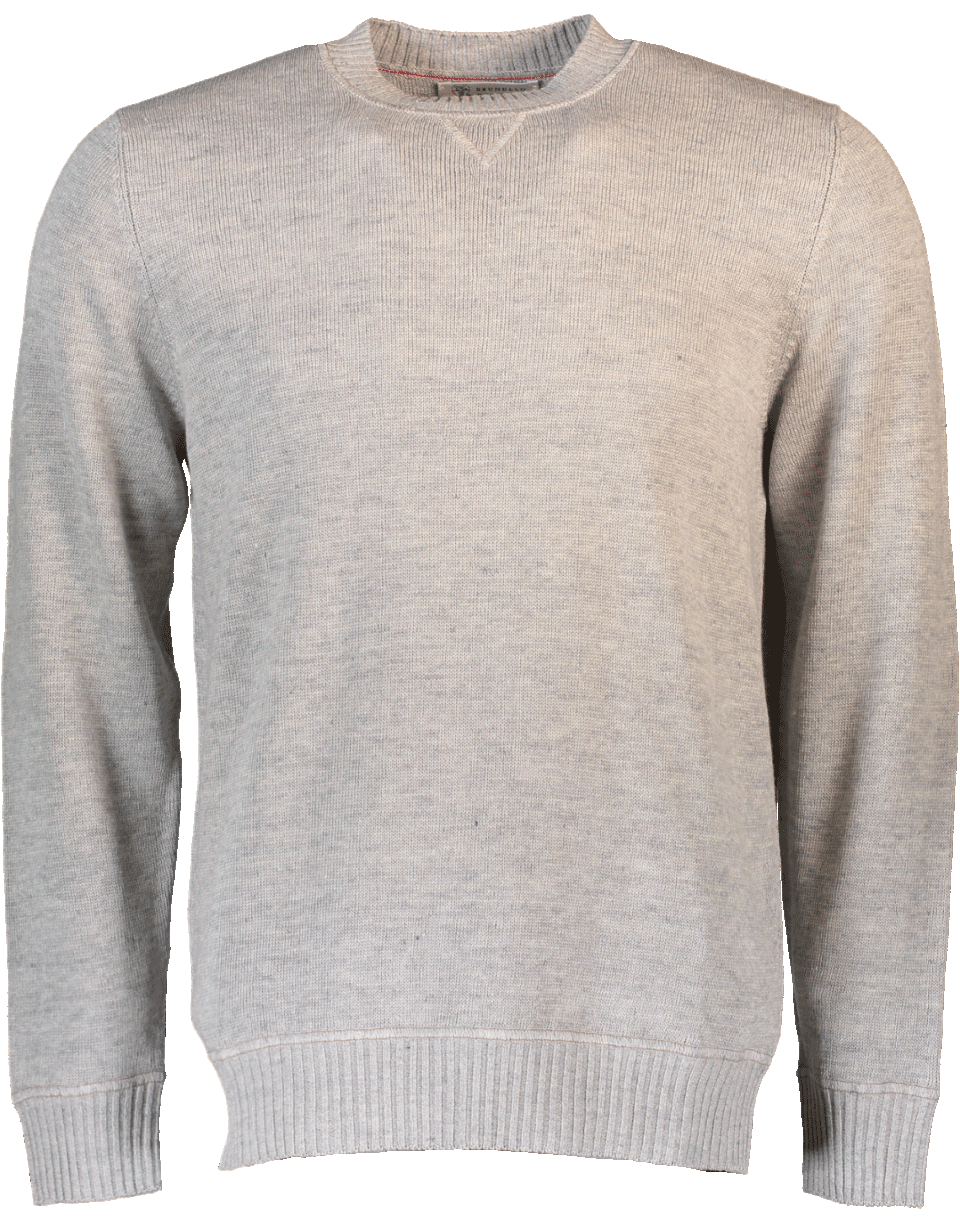 BRUNELLO CUCINELLI-Linen Athletic Sweater-