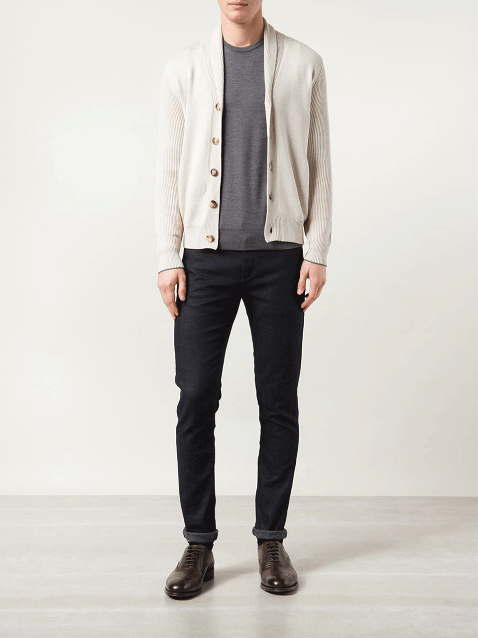 BRUNELLO CUCINELLI-Button Cardigan-