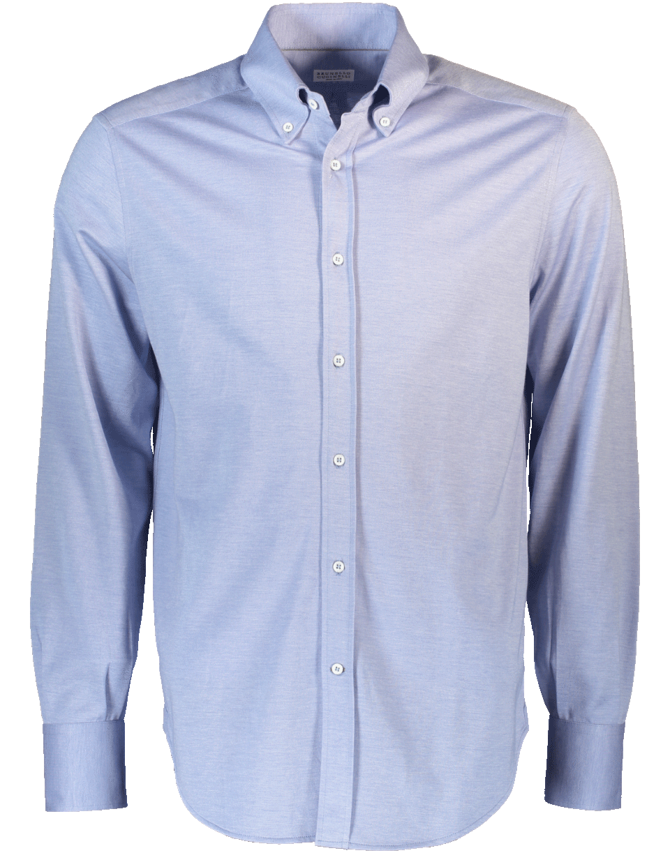 BRUNELLO CUCINELLI-Button Down Jersey Shirt-