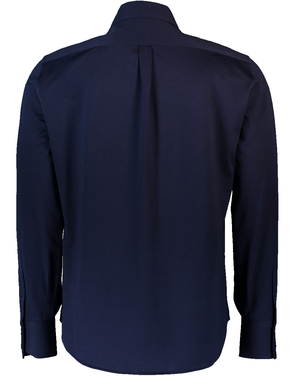 BRUNELLO CUCINELLI-Spread Collar Pique Shirt-