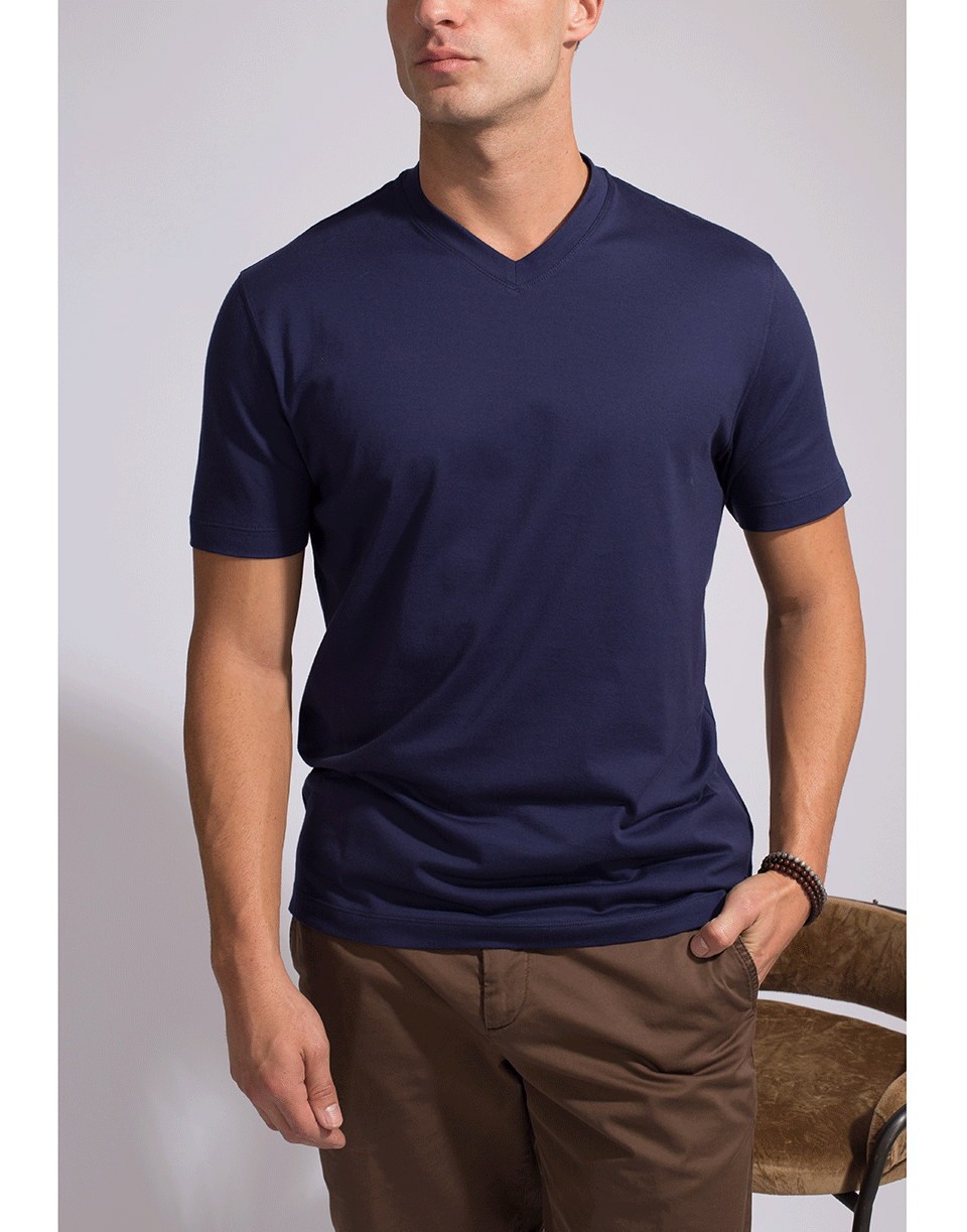BRUNELLO CUCINELLI-V-Neck T-Shirt-