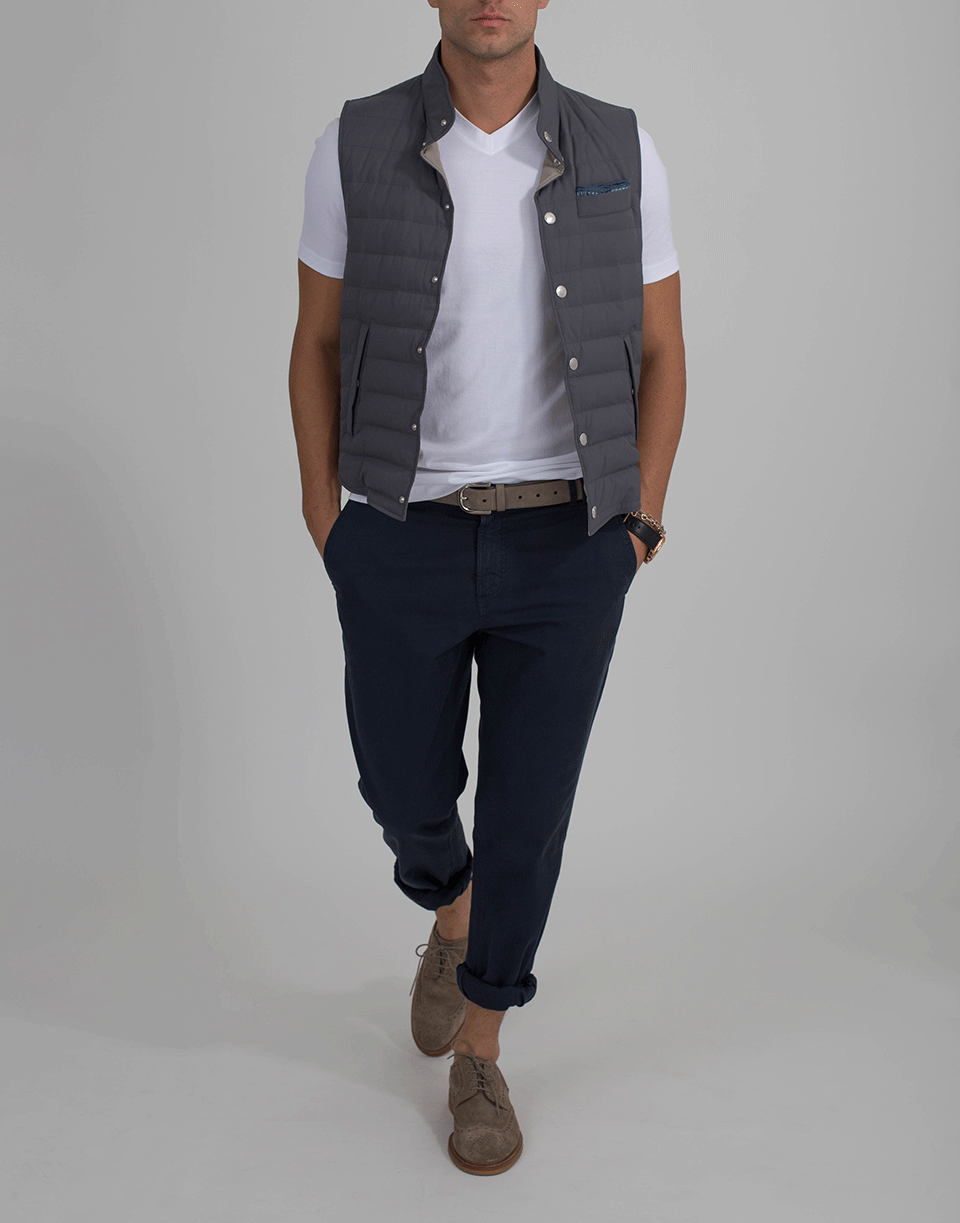 BRUNELLO CUCINELLI-V Neck T-Shirt-