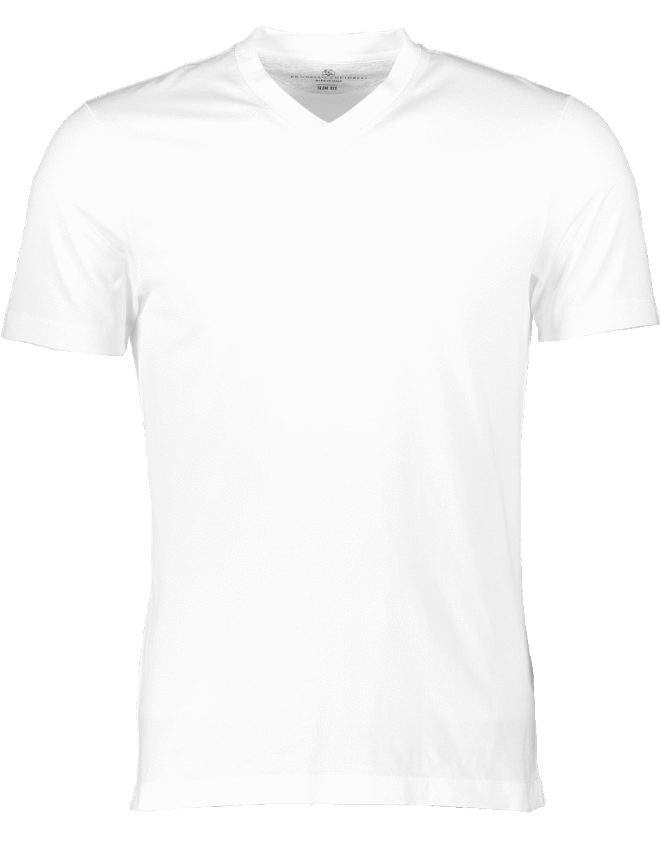 BRUNELLO CUCINELLI-V Neck T-Shirt-