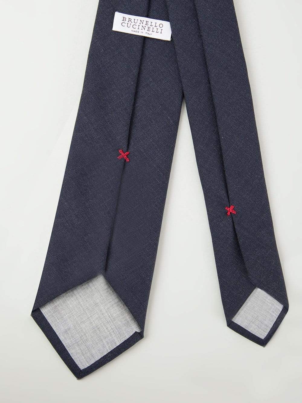 BRUNELLO CUCINELLI-Solid Wool Tie-BLUE