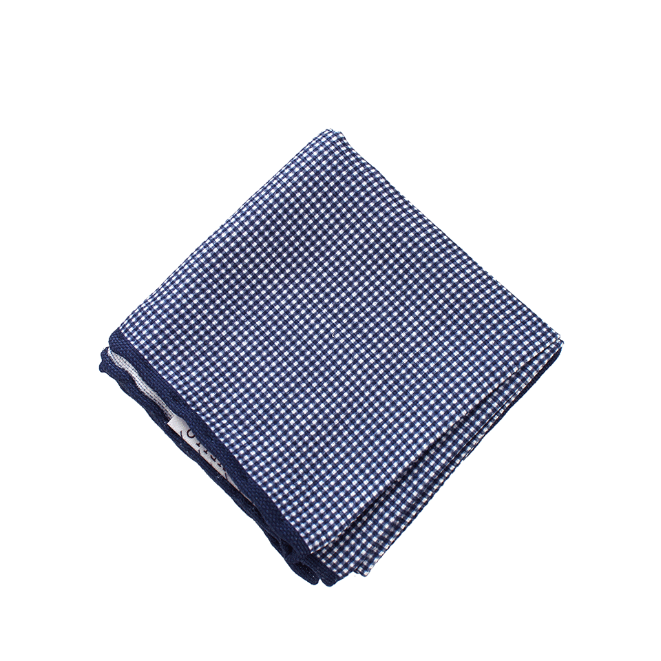 BRUNELLO CUCINELLI-Men's Tiny Check Pocket Square-
