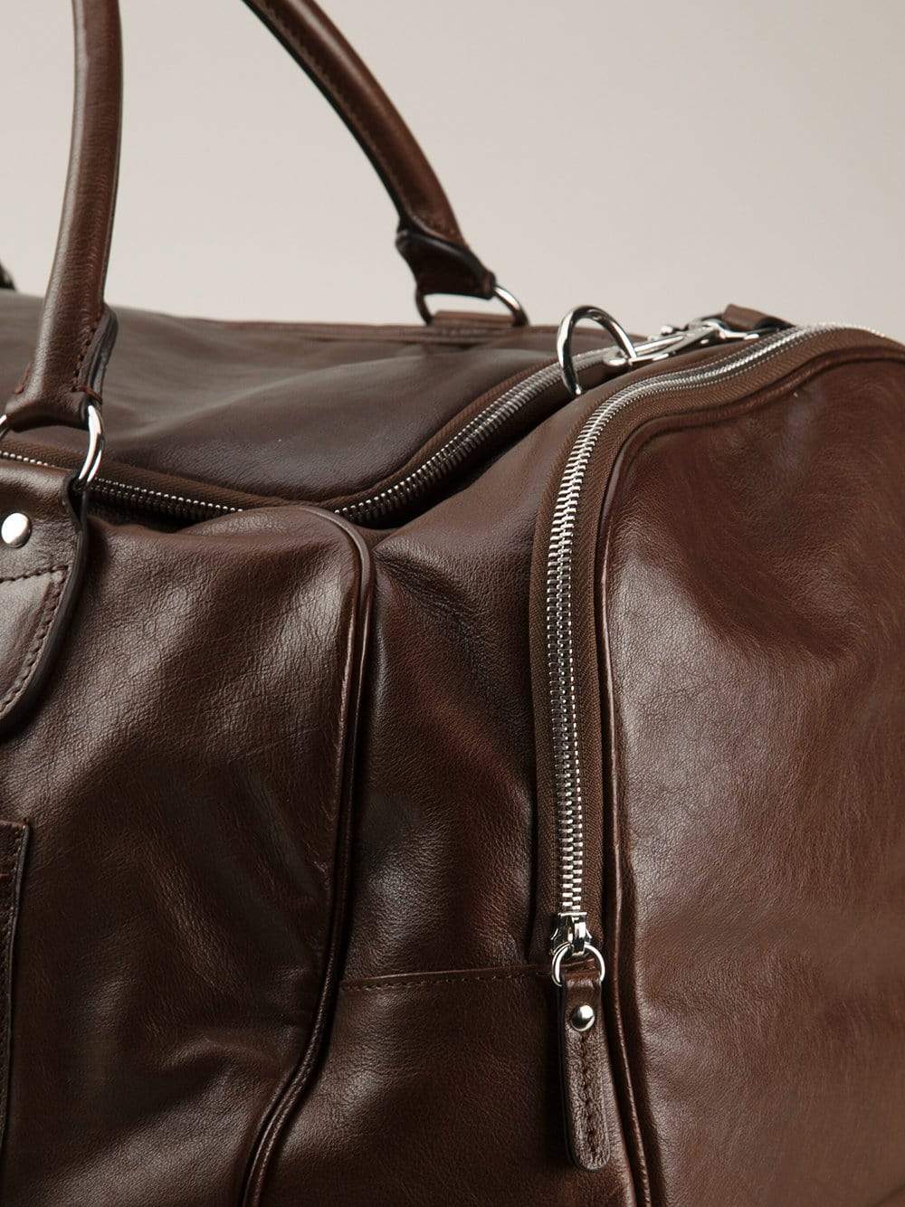 BRUNELLO CUCINELLI-Bufalino Leather Gym Bag-COPPER
