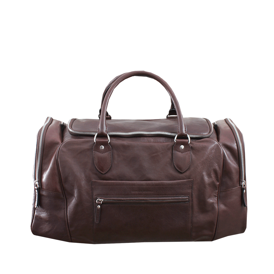 BRUNELLO CUCINELLI-Bufalino Leather Gym Bag-COPPER