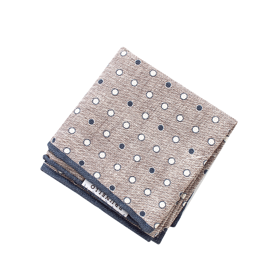 BRUNELLO CUCINELLI-Men's Dot Pocket Square-CQ463