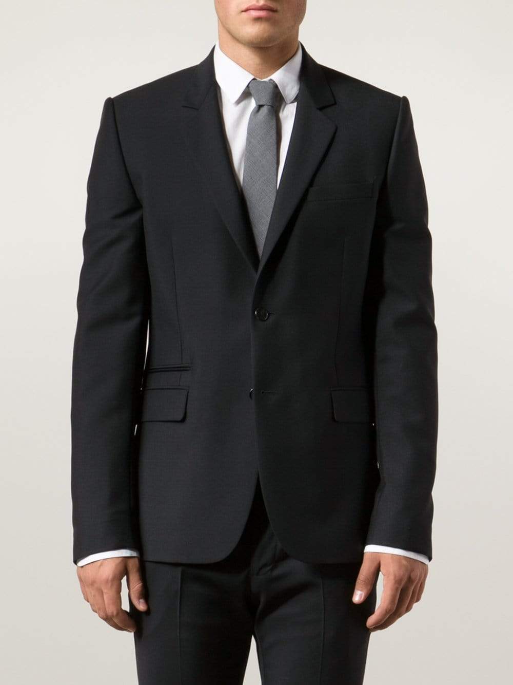 BRUNELLO CUCINELLI-Solid Wool Tie-GRAY