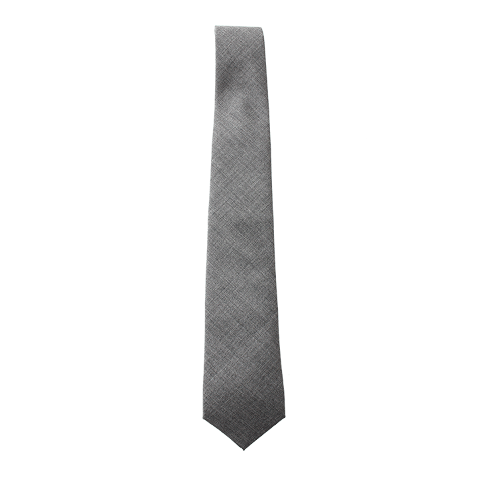BRUNELLO CUCINELLI-Solid Wool Tie-GRAY